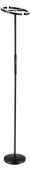 Costway Lampada LED da terra con telecomando e controllo touch, Lampada a stelo con funzione timer e memoria Nero