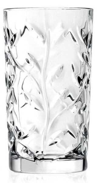 Bicchieri da long drink/bibita in cristallo con un design classico di ispirazione naturals, spendido elemento di arredo per la tua tavola adatto in ogni occasione