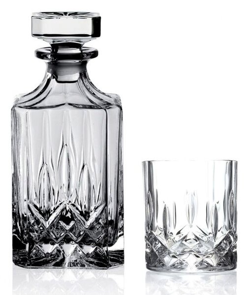 Set composto da bottiglia con bicchieri whisky 21 cl in cristallo