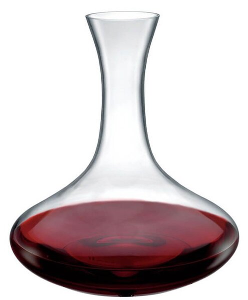 Caraffa per la decantazione del vino dal design moderno e raffinato in vetro cristallino