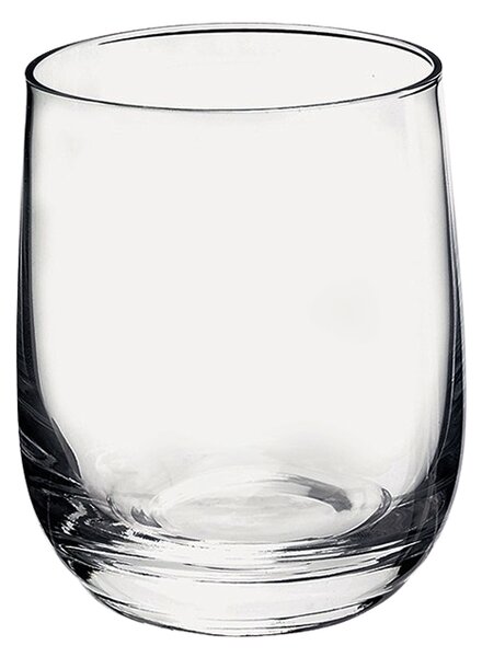 Linea di bicchieri per vino semplici ed economici in vetro trasparente adatto ad un utilizzo freguente e quotidiano