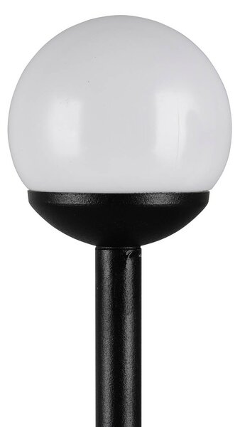 Reality Leuchten Lampada LED con picchetto SCOOP, nera, a 3 luci, IP44, spina SCOOP, Nero, Metallo, Moderno