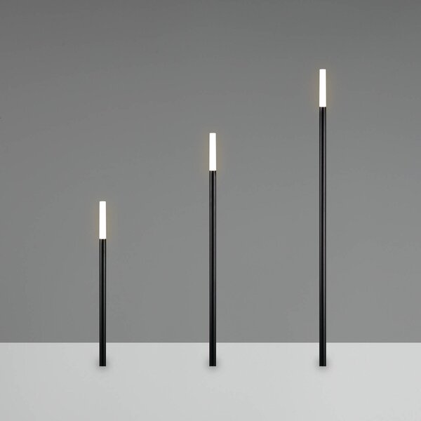 Reality Leuchten Lampada LED con picchetto STICK, nera, a 3 luci, IP44, spina STICK, Nero, Metallo, Moderno