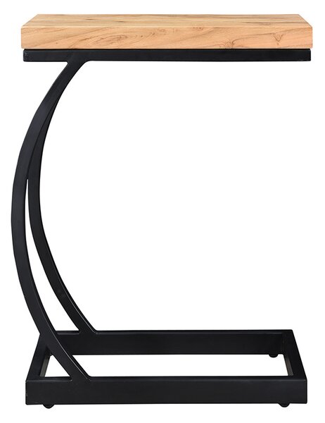 Tavolo complementare in acacia in metallo nero BREAK