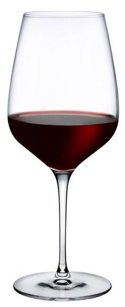 Calice da vino rosso progettato per conservare aromi e sapori. Silhouette cristallina e ciotola rotonda tradizionale con bordo affusolato: elegante e semplice