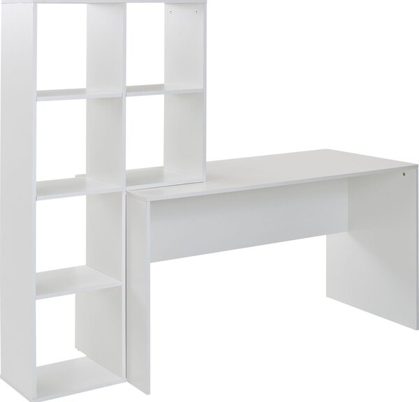 Scrivania con ripiano bianco 170x59x143,5 cm scrivania moderna per ufficio | Wohnling