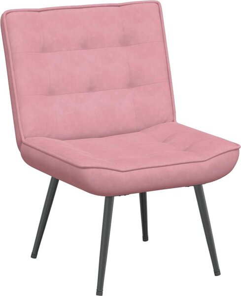 VidaXL sedia reclinabile rosa 64x74x84 cm in velluto