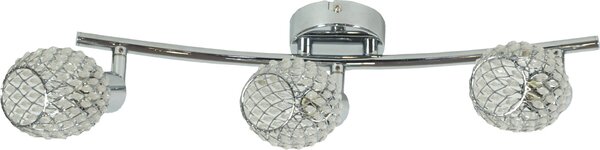 Lampada a sospensione CLEAR trasparente-cromata 3xG9x40W cristallo, dimensioni: 19x62x8 cm, IP20, Candellux