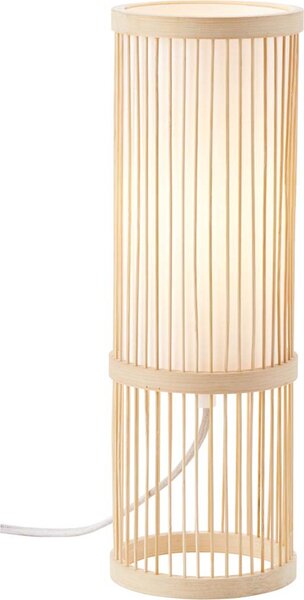 Lampada BRILLANTE Lampada da tavolo Nori naturale/bianco | 1x A60, E27, 40W, g.f. Lampade standard n. ent. | Con interruttore a cavo intermedio | Adatta per lampade LED