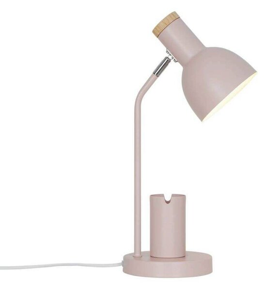 Nordlux Lampada da tavolo Devone, rosa antico, altezza 43 cm, metallo Devone, Violetto / Fucsia / Rosa, Cameretta, Metallo, Scandinavo, Lampada da tavolo