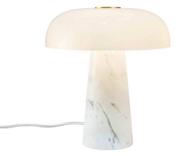 DFTP by Nordlux Lampada da tavolo Glossy, bianca, altezza 24 cm, marmo/vetro Glossy, Bianco / Opale, Soggiorno / Sala da pranzo, Pietra, Scandinavo, Lampada a sospensione