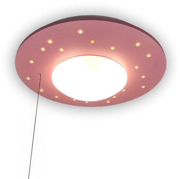 Plafoniera Starlight, rosa pastello