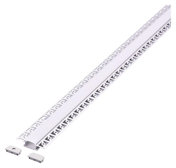 Profilo Canalina In Alluminio Per Strip Led 3359 Mm 61,5 X 14 -Larg.Max 20,7