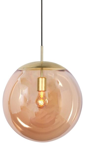 Steinhauer - lampada a sospensione - Bollique - ambra ottone - vetro metallo - Ø 40cm - E27 - 4186ME