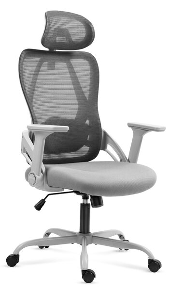 MARK ADLER Manager 2.9 Grey | Sedia da ufficio ergonomica | Supporto lombare e poggiatesta regolabili