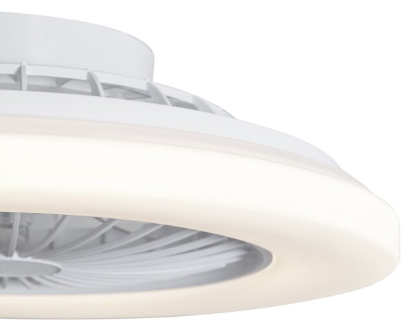 Ventilatore da soffitto bianco 48,5 cm con LED dimmerabile in Kelvin con telecomando - Clemo