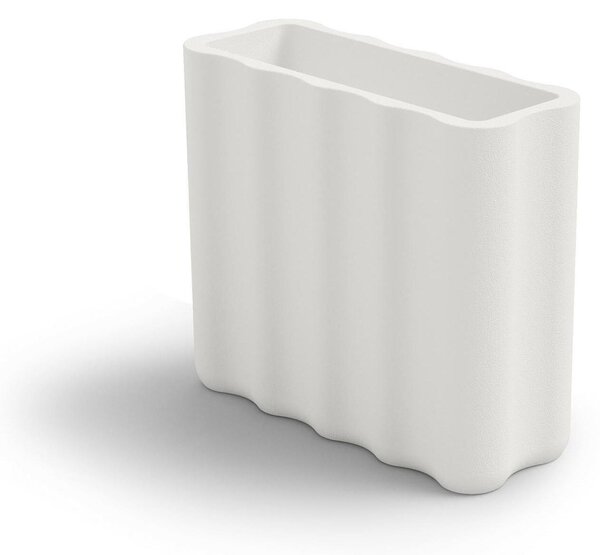 Fioriera NEBULA in Polietilene � un set di vasi con curve sinuoso e forma ondulata Dimensioni 89x35xh 78 cm Colore Perla