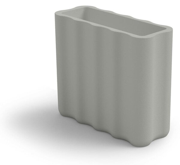 Fioriera NEBULA in Polietilene � un set di vasi con curve sinuoso e forma ondulata Dimensioni 89x35xh 78 cm Colore FERRO