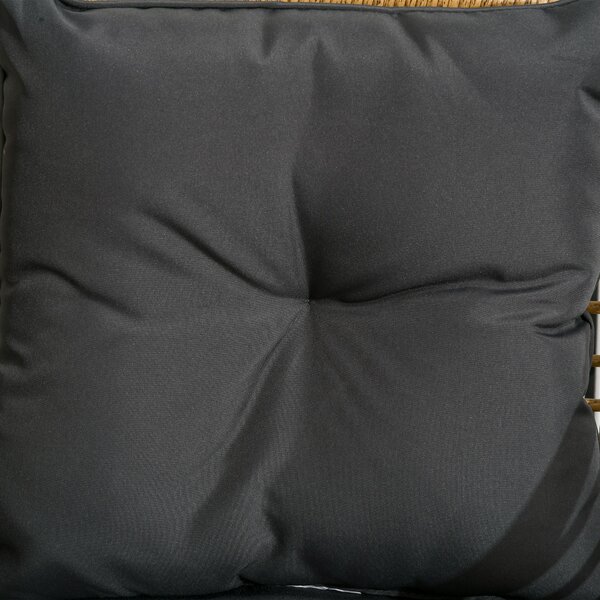 Outsunny Set da bistrò 3 pezzi, resistente alle intemperie, 1 tavolino, 2 sedie, 62 cm x 65 cm x 78 cm, Sabbia+Grigio scuro