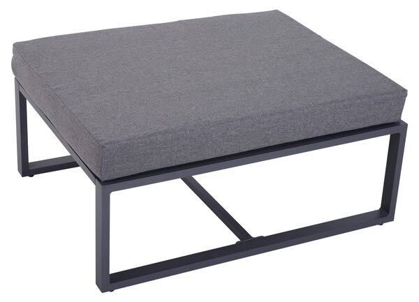 Outsunny Set da giardino 6 pezzi con divano da giardino, set da lounge da giardino in alluminio + poliestere + vetro temperato grigio con cuscini per 4-5 persone