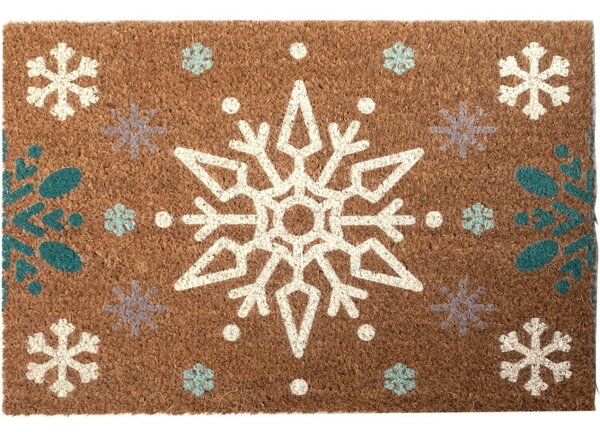 Zerbino Natalizio 60x40 cm con Fiocchi di Neve