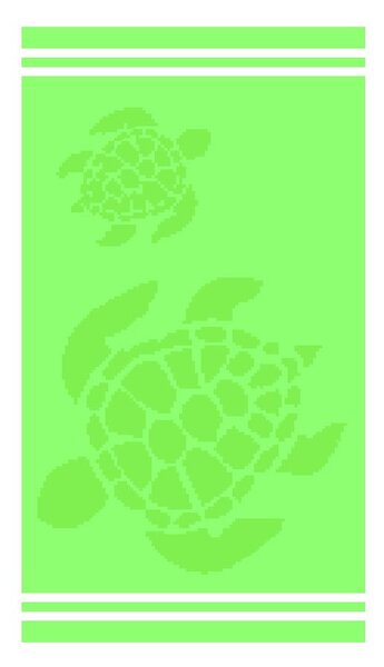 Telo mare verde in cotone 70x140 cm Turtle – B.E.S