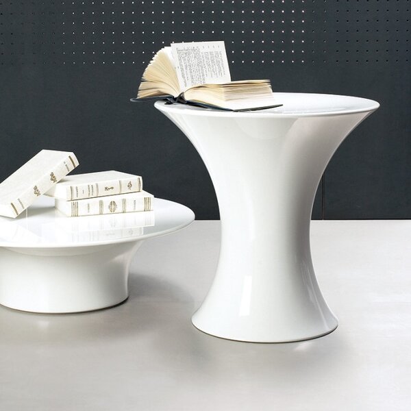 Tavolino Componibile "Olimpo" - Design by Servetto – Bianco laccato lucido