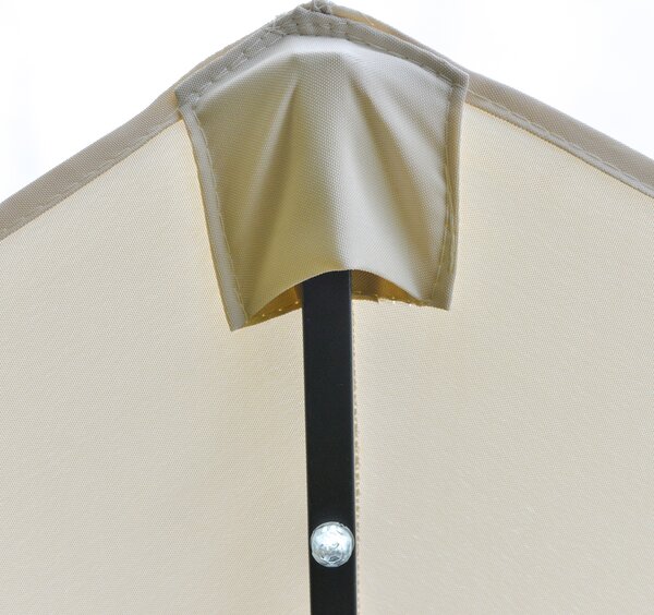 Outsunny Ombrellone Ovale Crema 440 x 256 cm