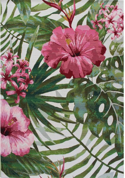 Tappeto Jungle 733 X – Tappeto Floreale Jacquard Gobelin Indoor & Outdoor 133X190