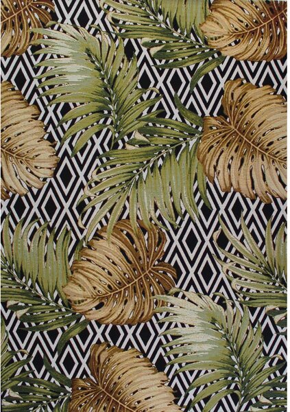 Tappeto Jungle 3 W03 – Tappeto Tropicale con Pattern Geometrico Indoor & Outdoor 133X190