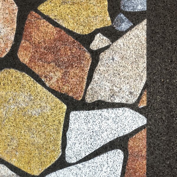 Zerbino Mosaico in Gomma Riciclata - Design Naturale e Sostenibile 70x40 cm
