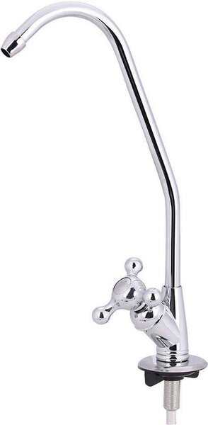 Rubinetto da cucina in acciaio inossidabile con rotazione a 360° - altezza 28 cm - adatto per sistemi di filtraggio dell'acqua - costruzione robusta