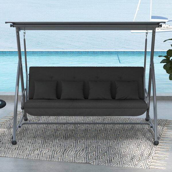 Outsunny Cuscino per Seduta Cuscino per Hollywoodschaukel 170 x 100 x 8cm Grigio Scuro
