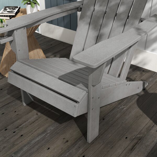 Outsunny Sedia da Giardino, design ergonomico, resistente alle intemperie, HDPE, grigio, 75 x 87 x 90 cm