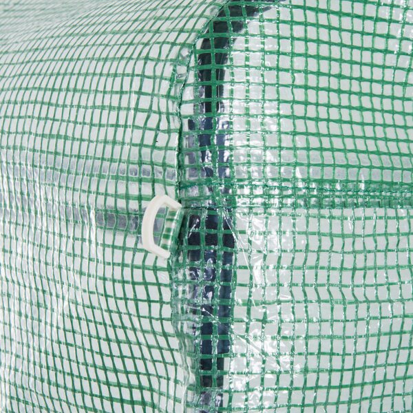 Outsunny Serra in pellicola, Tunnel, percorribile, finestra a rete, telaio in metallo, 4x3x2m, Verde