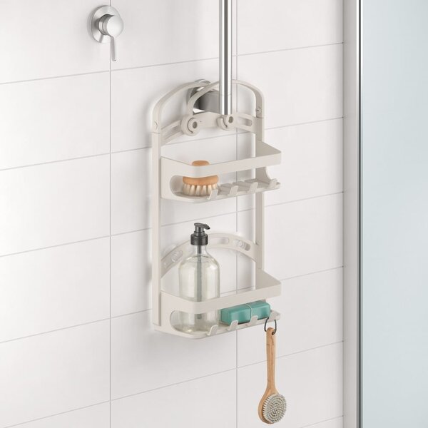 Mensola da bagno da appendere grigia in plastica – Metaltex