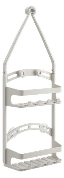 Mensola da bagno da appendere grigia in plastica – Metaltex