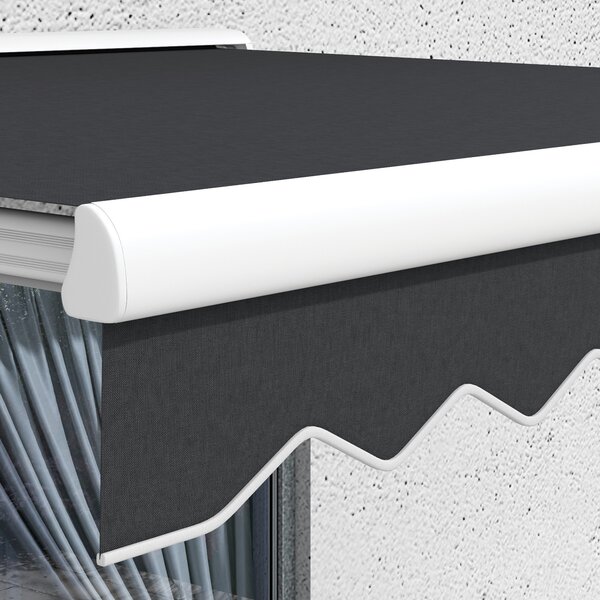 Outsunny Store banne elettrico e manuale retrattile dim. 295L x 250l m telecomando incluso alluminio Poliestere Alta densità, grigio