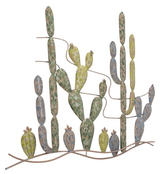 Scultura in metallo in metallo stile industrial CACTUS FRAME Dimensioni 90x2,5x 64 cm - stile Industrial