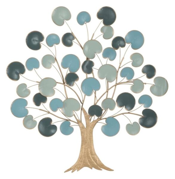Pannello in metallo a forma di albero, 3D APPLE sono il nuovo trend Dimensioni 80x2,5xh 80 cm forme geometriche per decorare le pareti Light blue