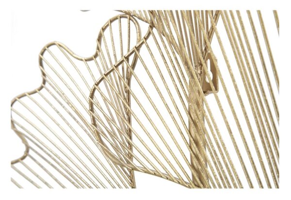 Pannello a foglie in metallo dorato GLAM LEAF , 3D sono il nuovo trend Dimensioni 115x6x h 70 cm forme geometriche per decorare le pareti multicolor con oro