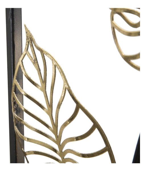 Pannello rettangolare con foglie in metallo LUXY -B, 3D sono il nuovo trend Dimensioni 31x2,5x h 90 cm forme La natura incontra l'arte per decorare le tue pareti