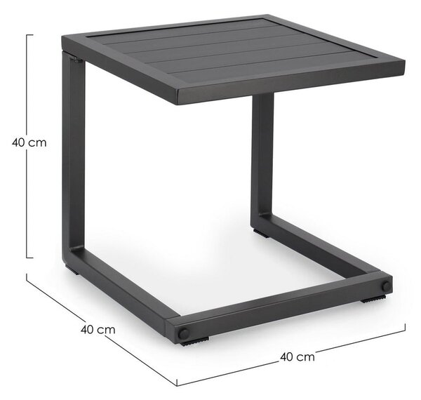 Tavolino da giardino in alluminio 40x40 cm Hilde – Bizzotto