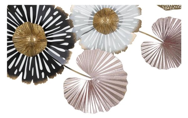 Pannello in metallo dal design floreale PINKY -B, in 3D sono il nuovo trend Dimensioni 106x6x h 60,5 cm per decorare le tue pareti