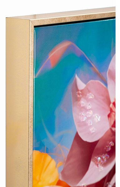 Dipinto su tela completo di telaio in legno e cornice MARTY Dimensione 62x4x h 92 cm telo in plastica multicolor