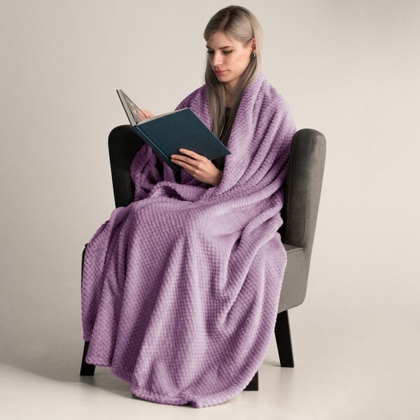 Coperta in microfibra viola lilla , 70 x 150 cm Henry - DecoKing