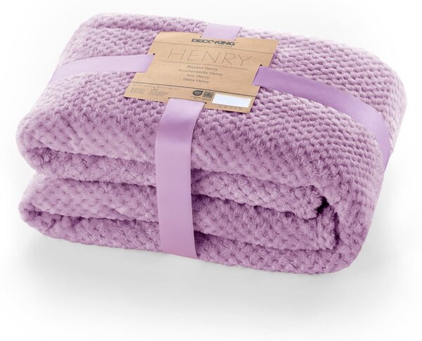 Coperta in microfibra viola lilla , 70 x 150 cm Henry - DecoKing