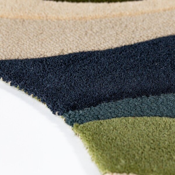 Tappeto verde in lana tessuto a mano 140x200 cm Envy Wool – Flair Rugs