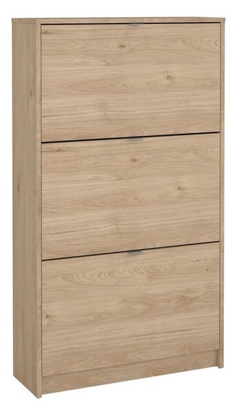 Scarpiera di colore naturale con effetto rovere con ante ribaltabili 70x124x24 cm Shoes – Tvilum