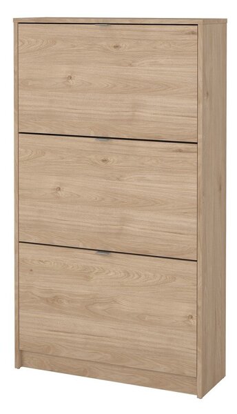 Scarpiera di colore naturale con effetto rovere con ante ribaltabili 70x124x24 cm Shoes – Tvilum